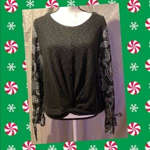 Ladies Cato long sleeve frilly shirt size large